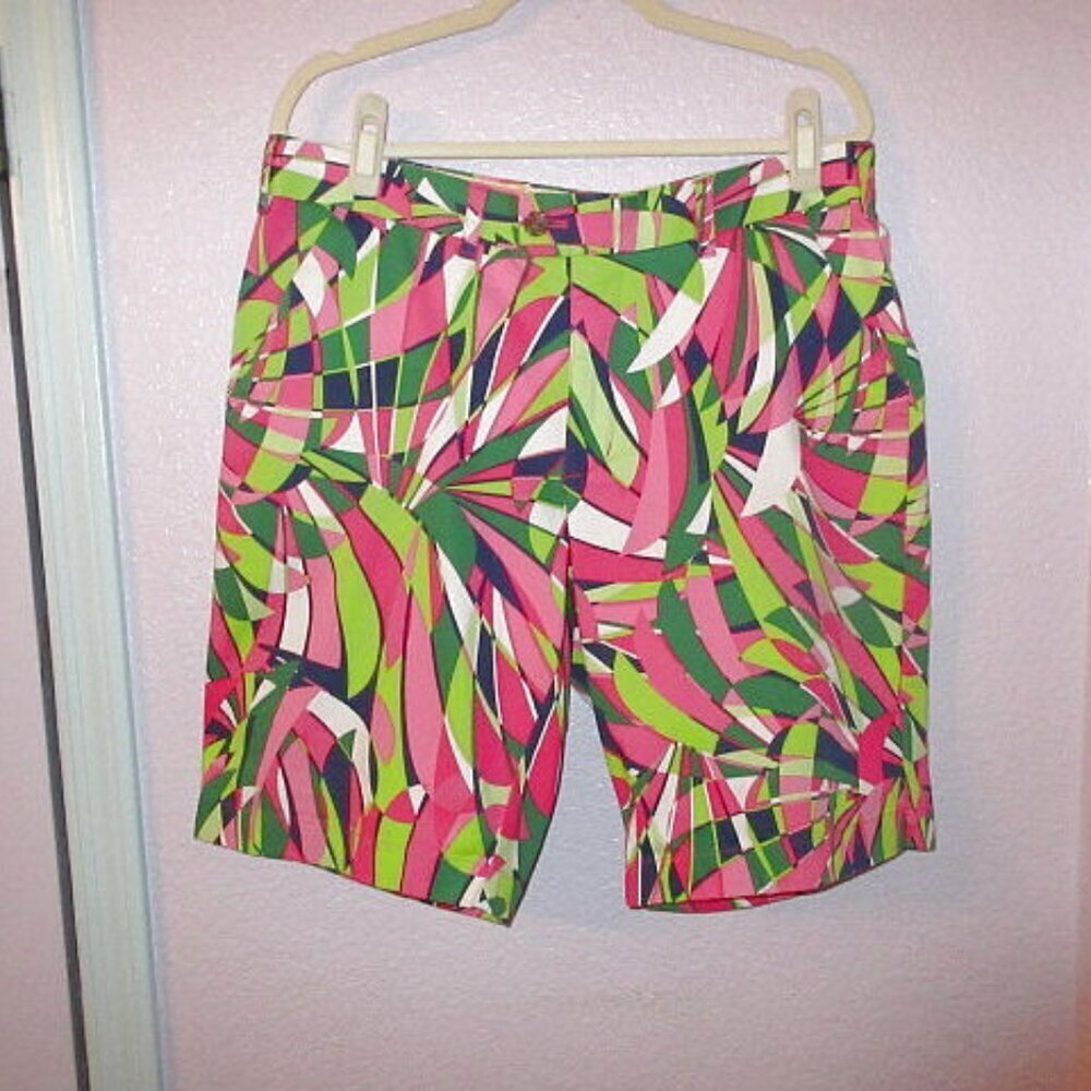 Loudmouth Golf Shorts Mens 34 Shagadelic Pockets Stretch Tech Groovy Chino EUC